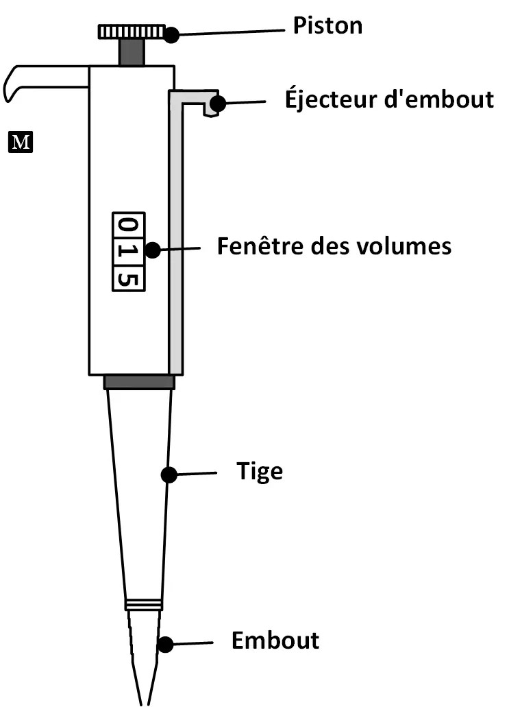 Composants d'une micropipette        